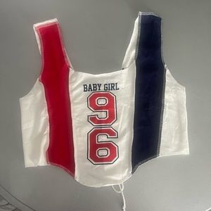 Fashion Nova Baby Girl crop halter top XL NWT